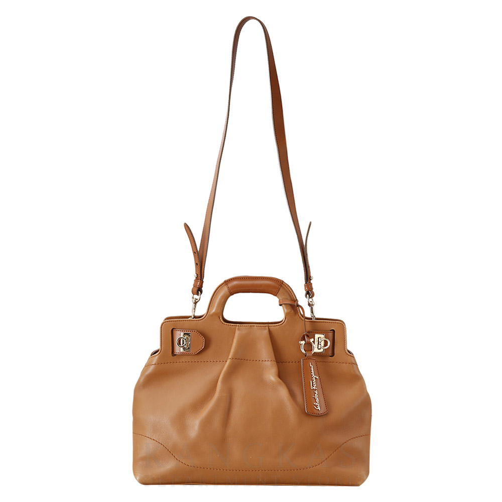 FERRAGAMO(USED)페레가모 레더 간치니 토트백